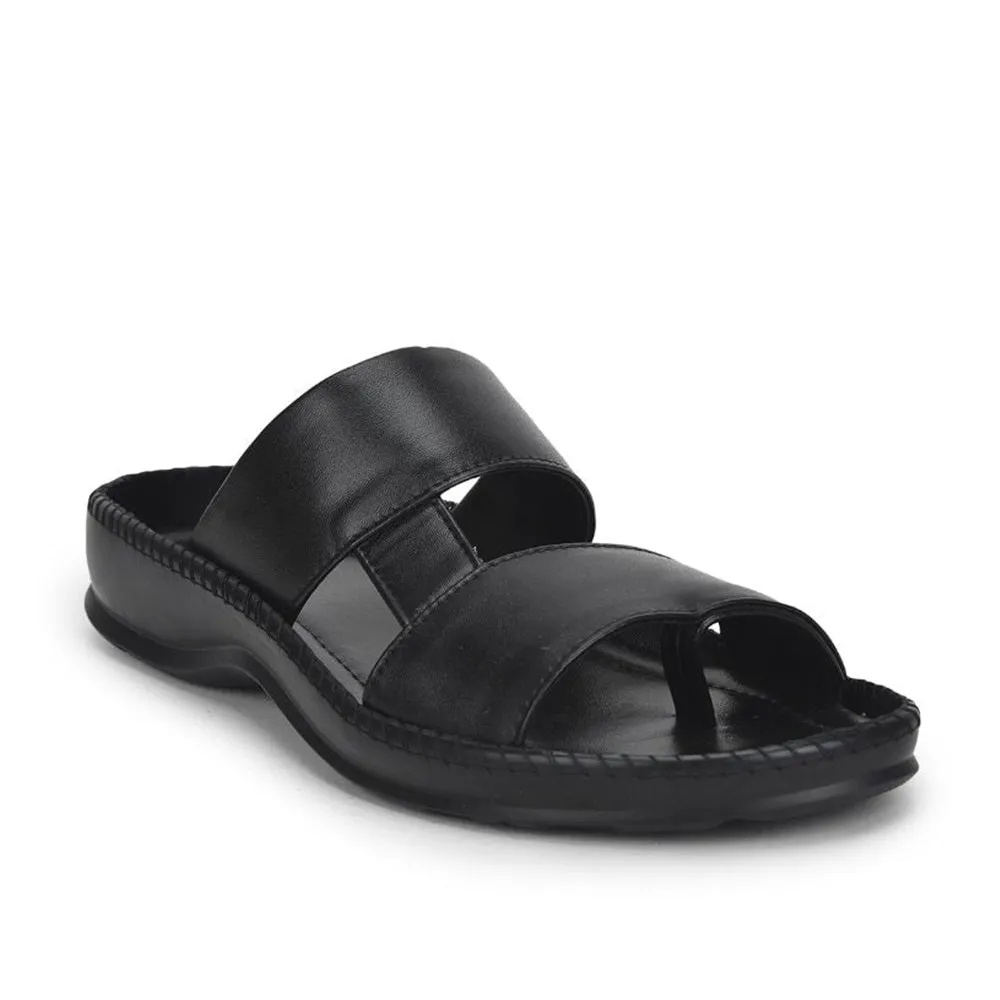 Flexible Fit Step Tall Coolers Casual (Black) Slippers For Men Stemer-12 By Liberty