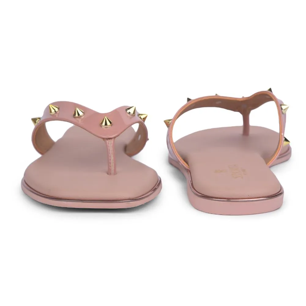 Coastal vibe City Bright Senorita Casual Peach Flat Slippers For Women STY-48E By Liberty