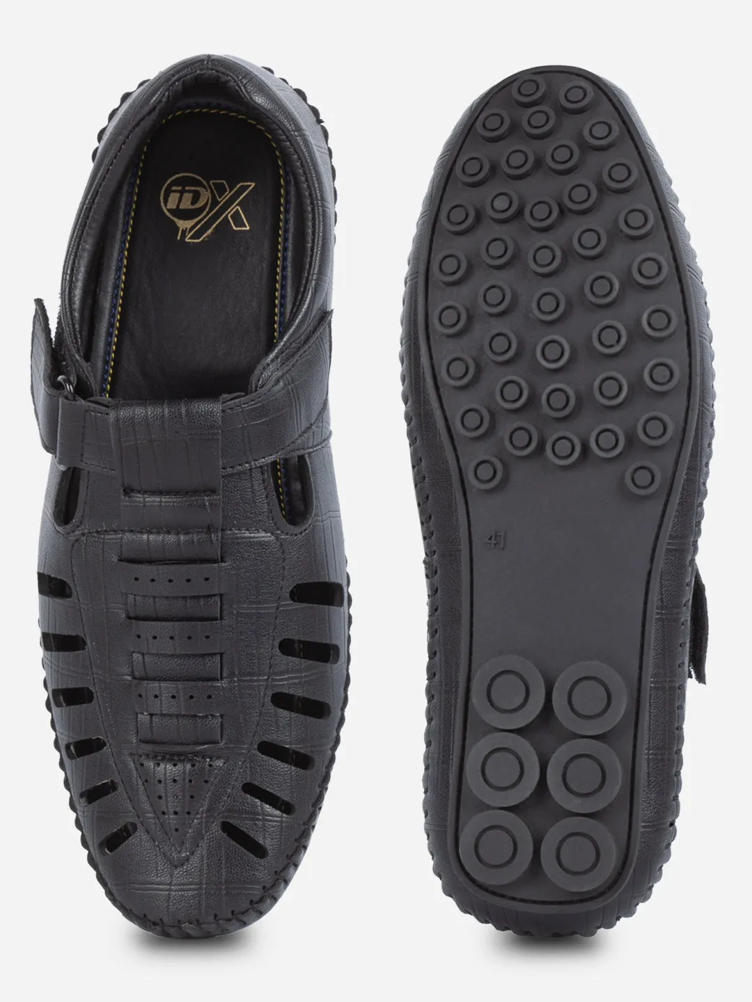 Slim Form Men's Black Huarache Sandal (IX5014)