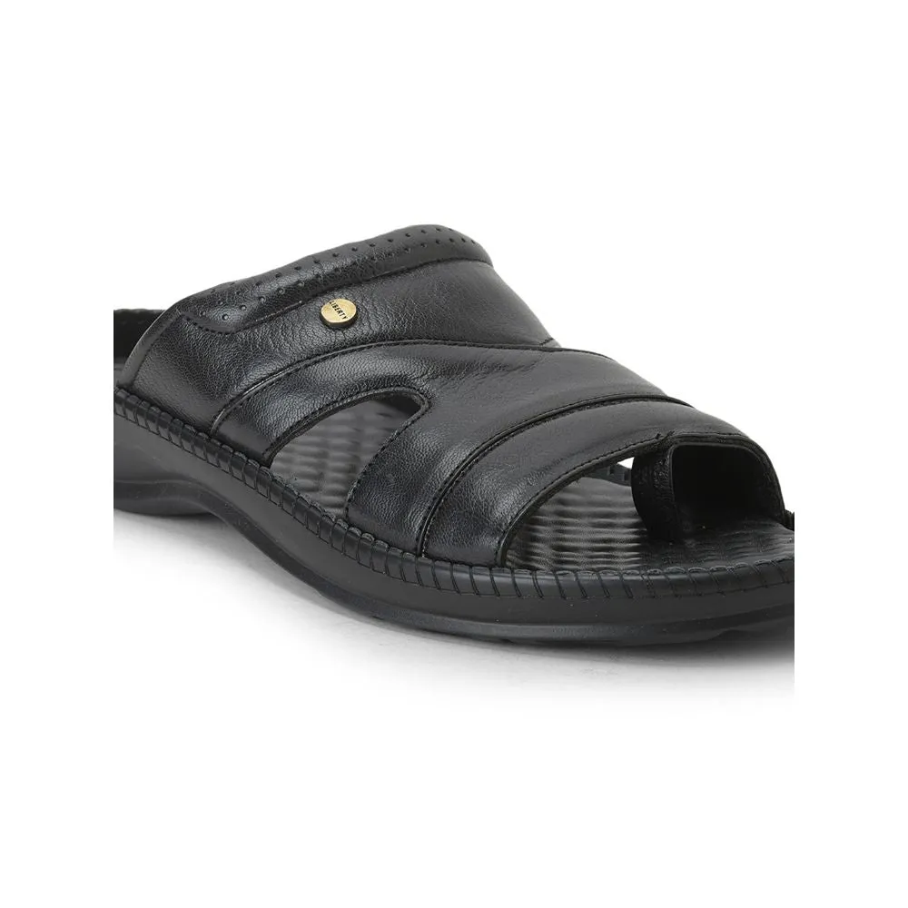 COOLERS Casual (Black) Slippers For Men STEAMER-02 By Liberty High Rise