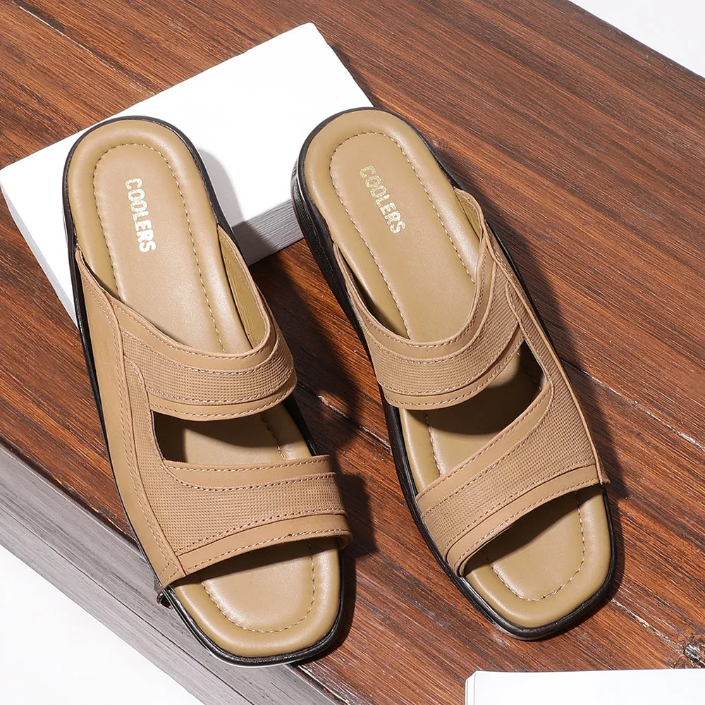 Coolers Casual Brown Slippers For Men 2050-01 By Liberty Rain Guard Heritage Line