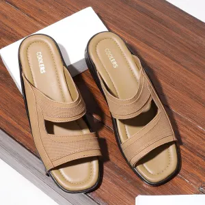 Lightweight Design Curve Hug Coolers Casual Brown Slippers For Men 2050-01 By Liberty