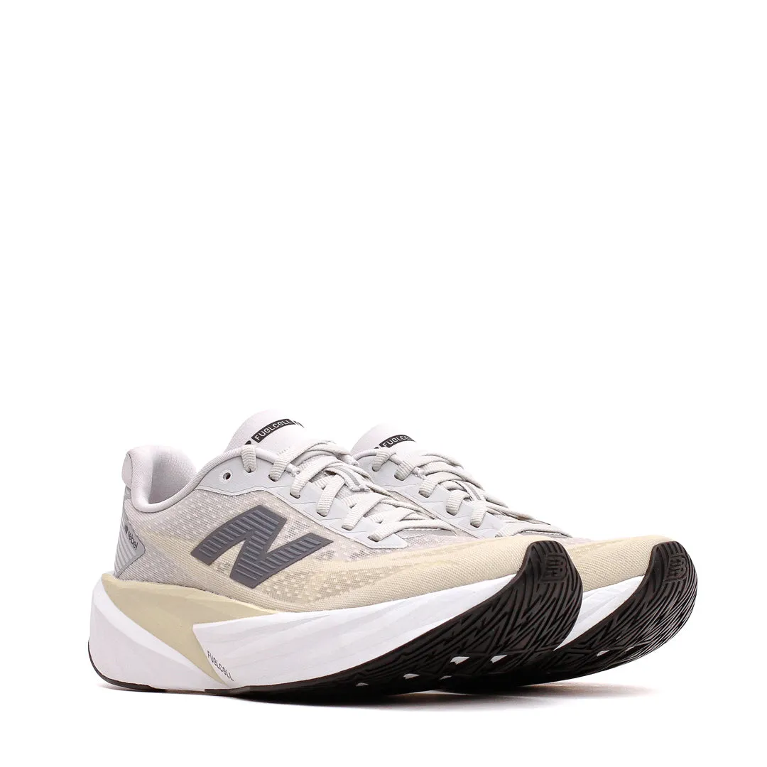 Storm Guard Shiny Tone New Balance Women FuelCell Rebel v5 Linen Grey Matter WFCXLX5