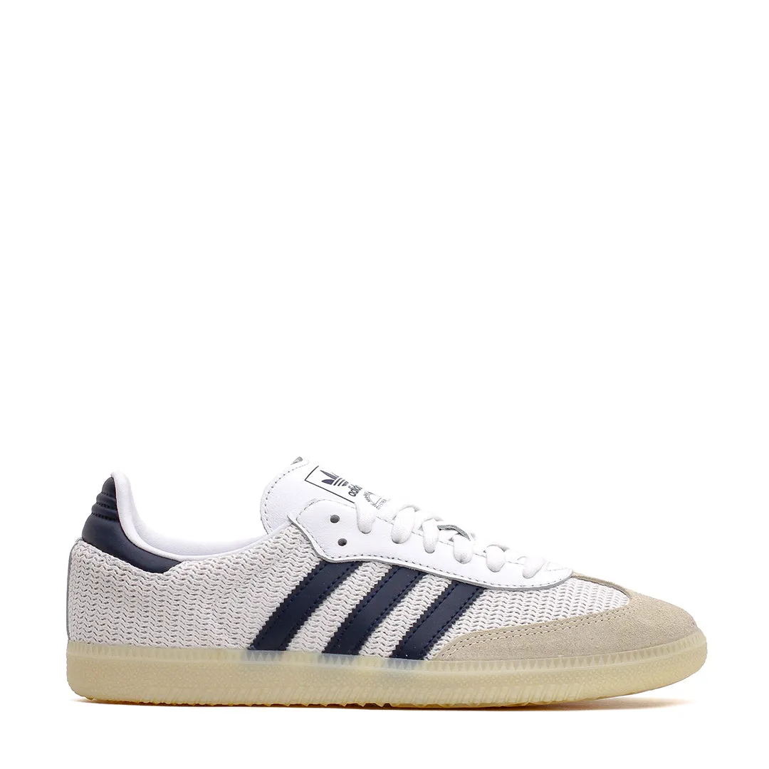 Adidas Men Samba OG Knitted Mesh White Navy JH5633 Future Walk Viral Pop