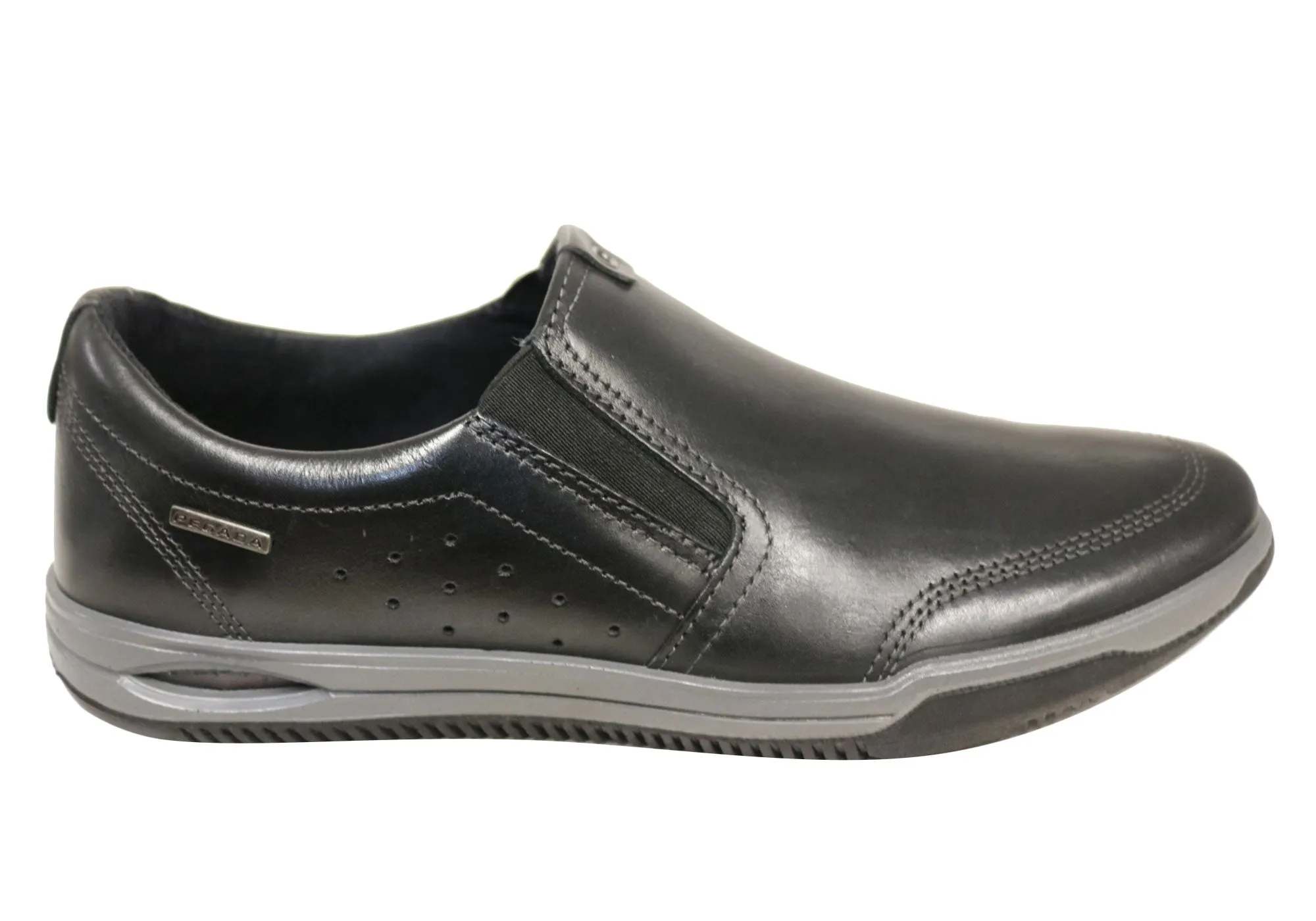 River Hike Pegada Lincoln Mens Leather Slip On Comfort Casual Shoes Made In Brazil