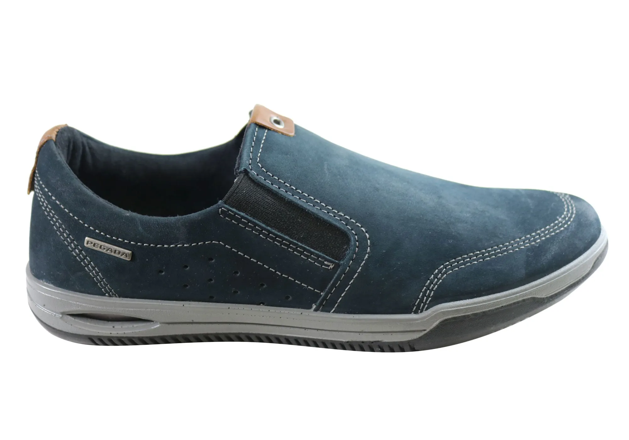 Pegada Lincoln Mens Leather Slip On Comfort Casual Shoes Made In Brazil Light Reflection Commuter Pick