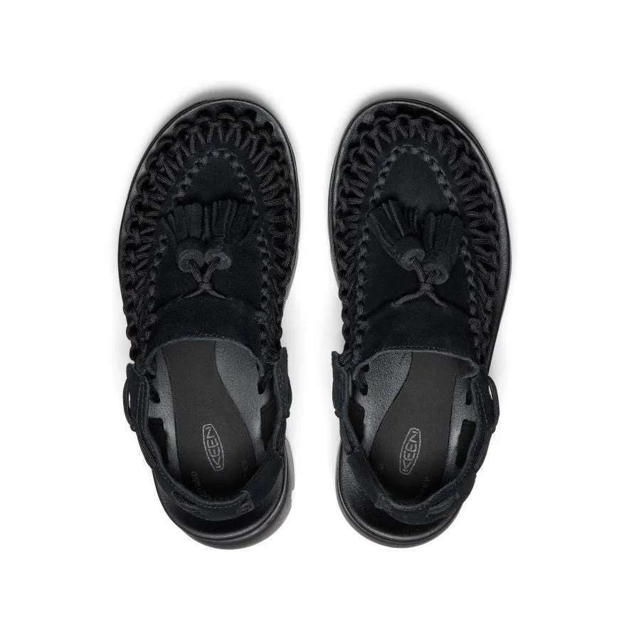 Comfortable For Sports insulated All Gender UNEEK PLT Tassel Sneaker  |  Black/Black