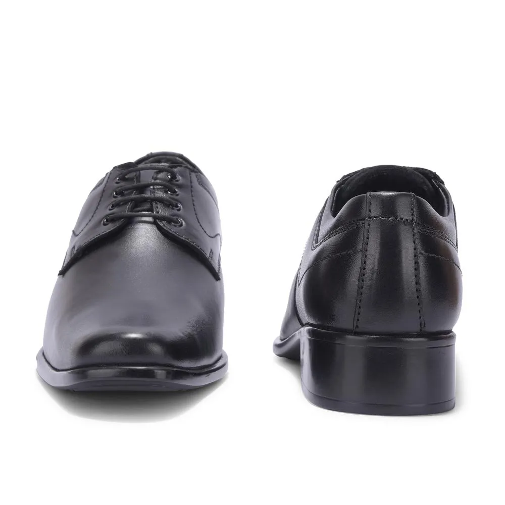 Fortune By Liberty Men HIL-3 Black Formal Lacing Derby Shoes Mark Guard Soft Pad