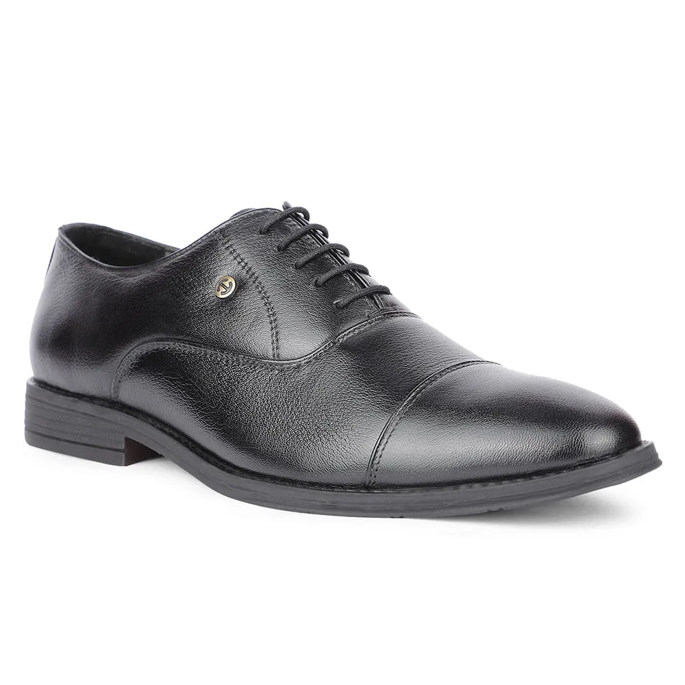 Healers Formal Black Lacing Derby Shoes For Men S201-04 By Liberty Brushed Finish Odor Resistant