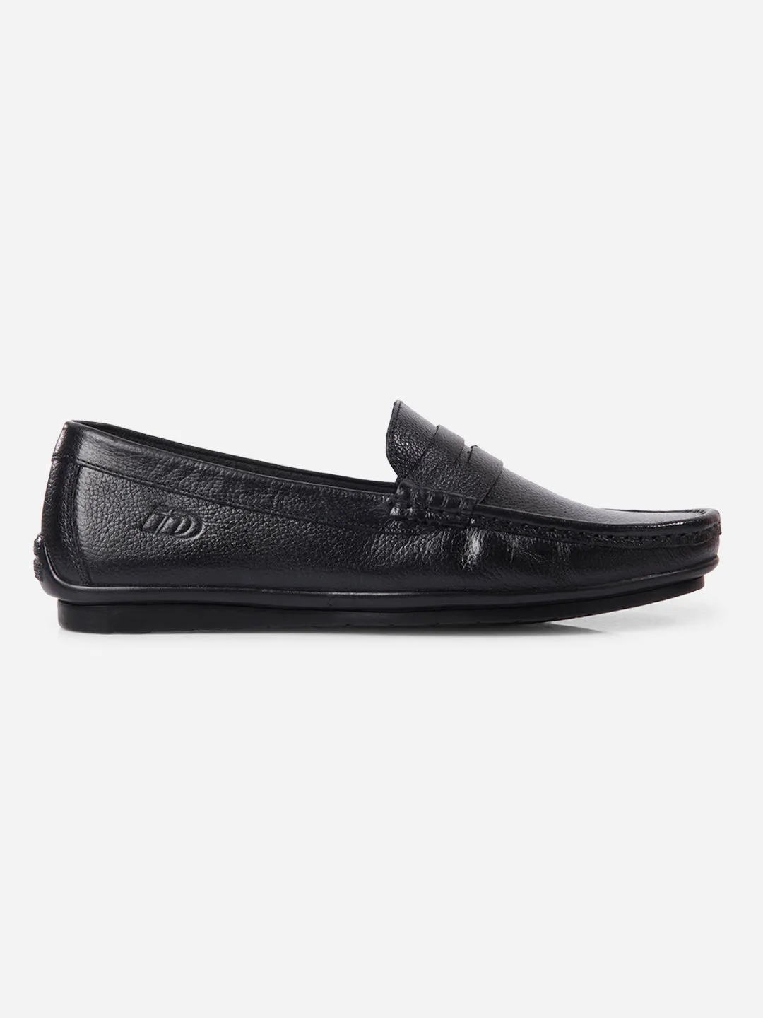 Cushioned Base Busy Professionals Men's Black Loafers (ID6111)