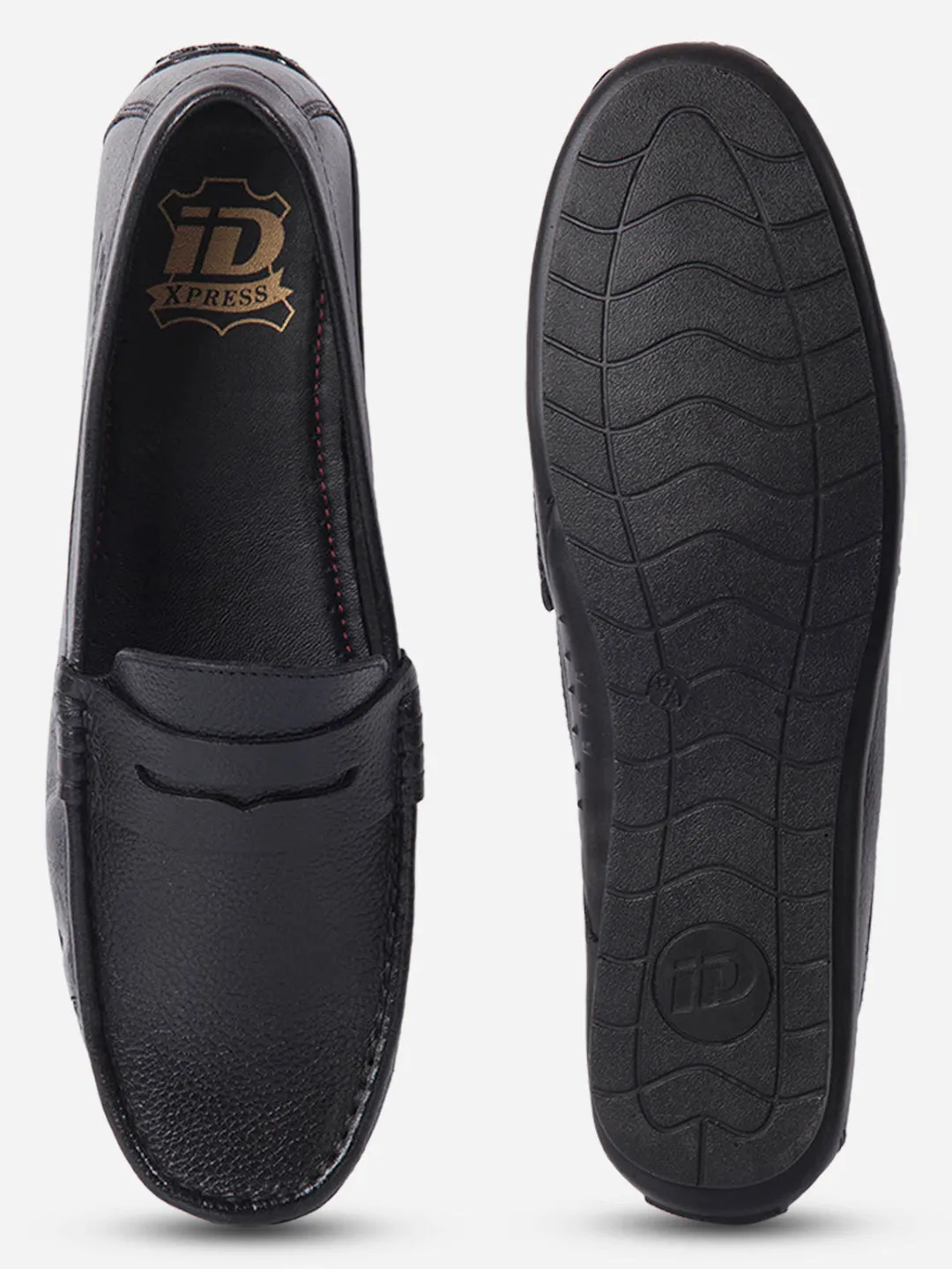 Desert Path Men's Black Loafers (ID6111)