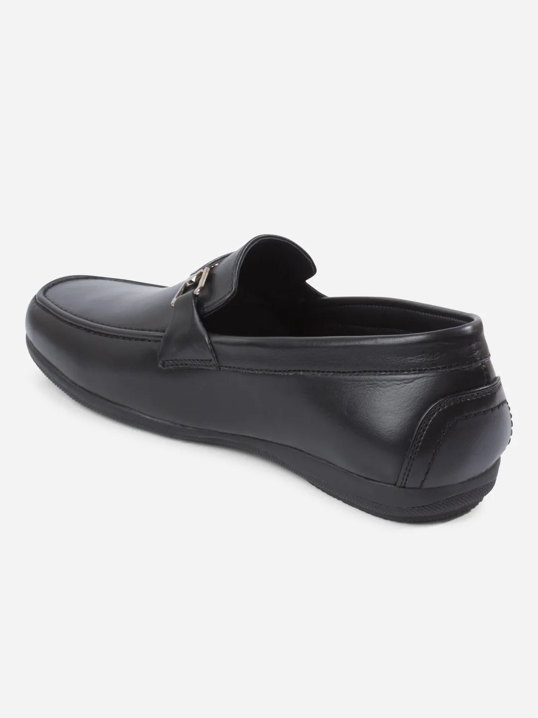 Men's Black Moc Toe Buckle Loafer (IX4117) Slip Safe Stage Glow
