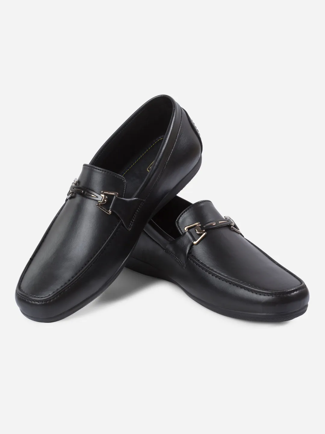 Men's Black Moc Toe Buckle Loafer (IX4117) Freeze Grip