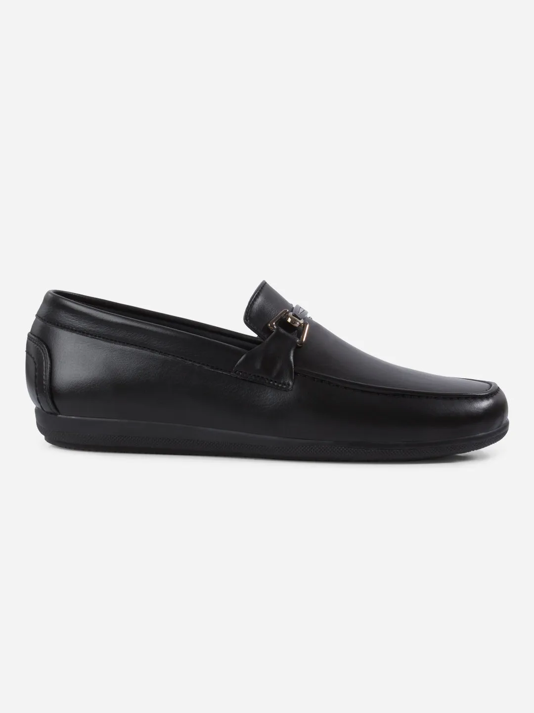 Show Stage Men's Black Moc Toe Buckle Loafer (IX4117)