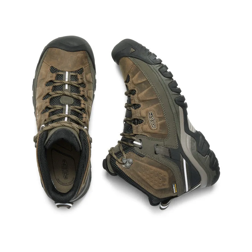 Marathon Fit Strong Stitching Men's Targhee III Waterproof Mid  |  Bungee Cord/Black