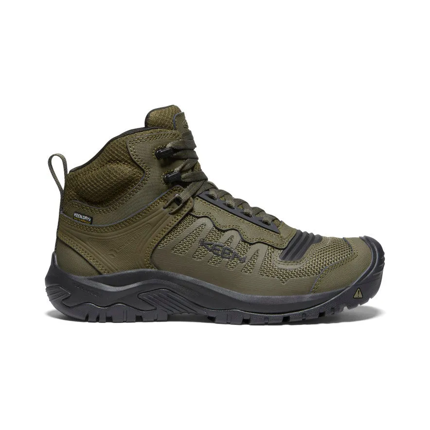 Men's Reno Waterproof Mid (Soft Toe)  |  Dark Olive/Black Canvas Material