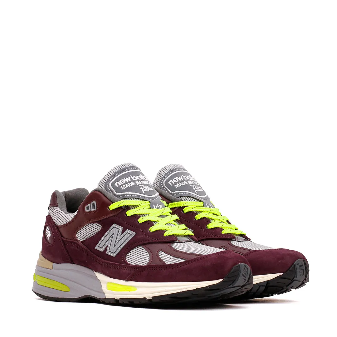 Comfort Tongue New Balance Unisex x Patta 991v2 Pickled Beet Made In UK U991PD2
