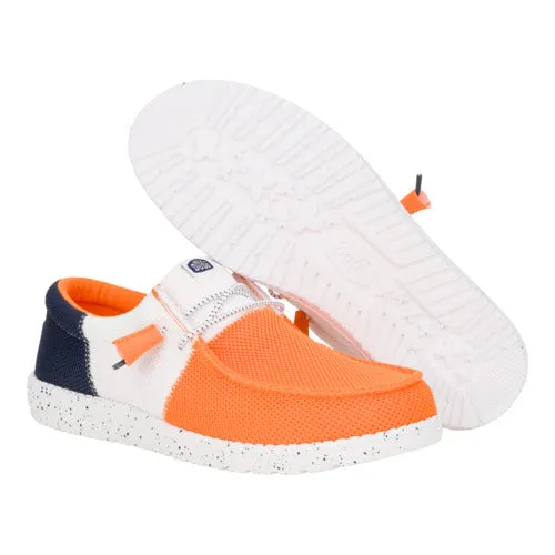 Wally Tri Varsity Mesh - Orange/White Knitted Warm