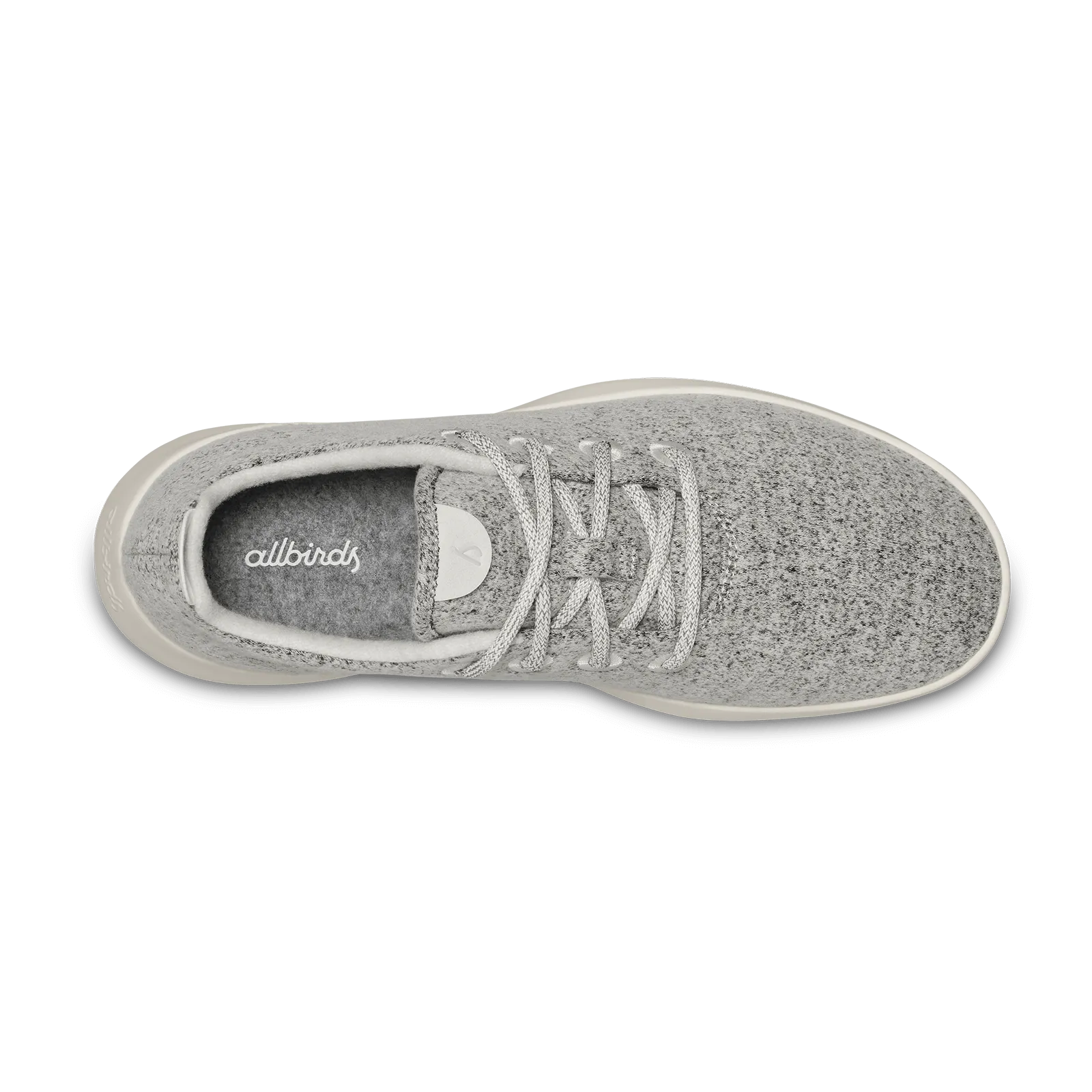 Hyper Compression Women's Wool Runner - Dapple Grey (Cream Sole)