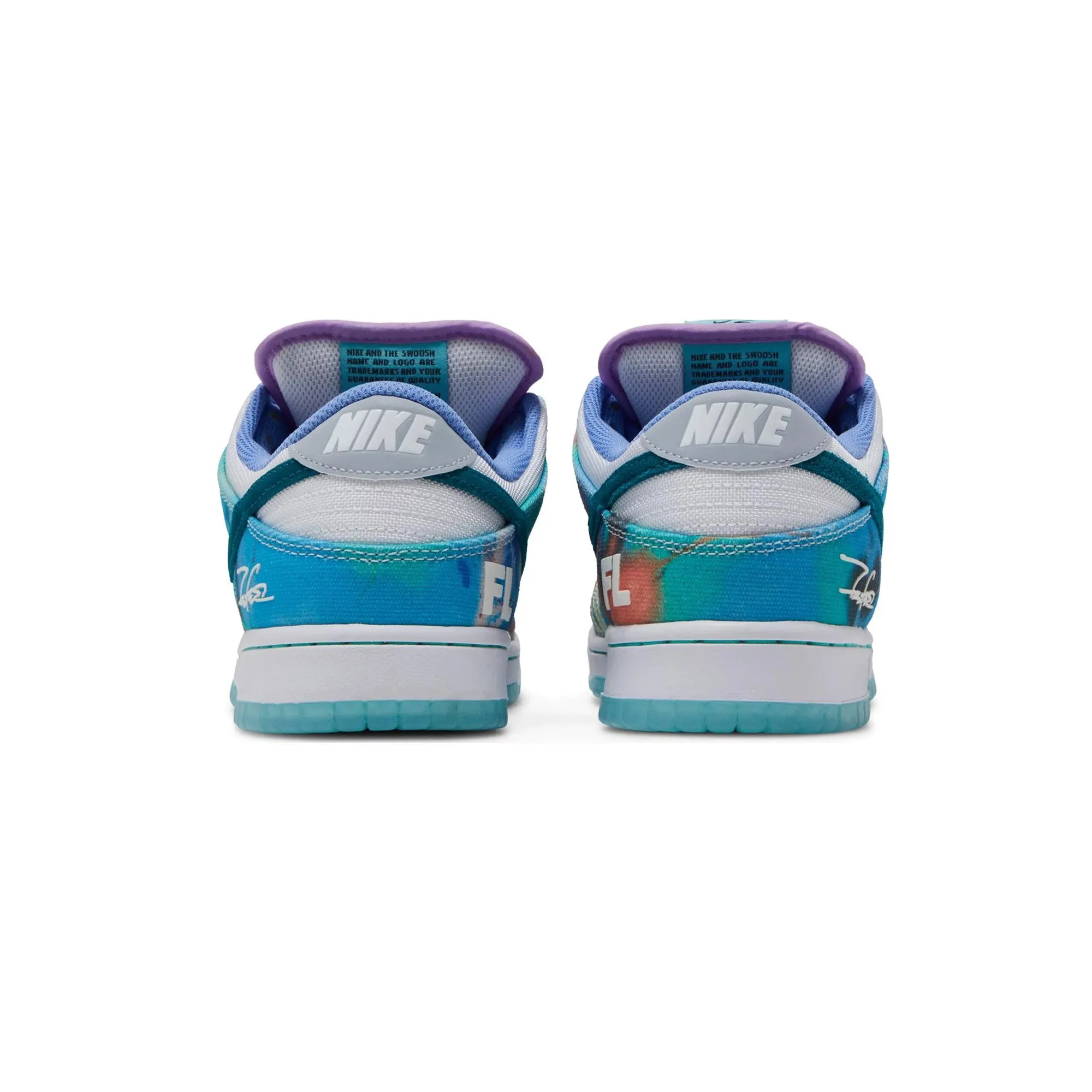 Nike SB Dunk Low Futura Laboratories 'Bleached Aqua' (2024) Color Play heel cup