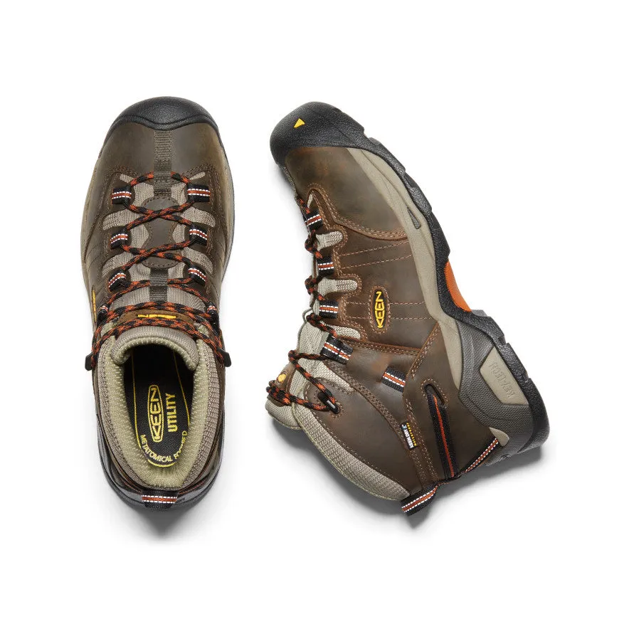 Comfy Fit Relaxed Vibe Men's Detroit XT Waterproof Boot (Soft Toe)  |  Black Olive/Leather Brown