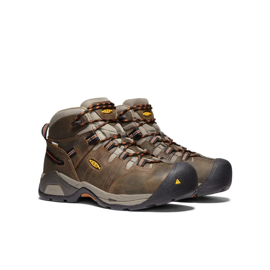 Men's Detroit XT Waterproof Boot (Soft Toe)  |  Black Olive/Leather Brown EVA sole