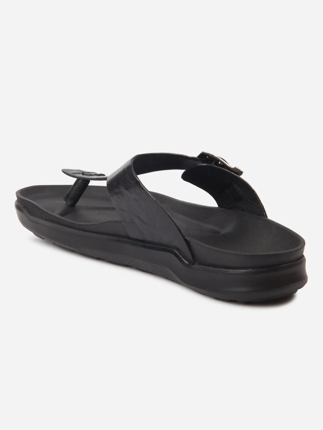 Men's Black Thong Sandal (ID4226) All Weather Everyday Users Swift Path