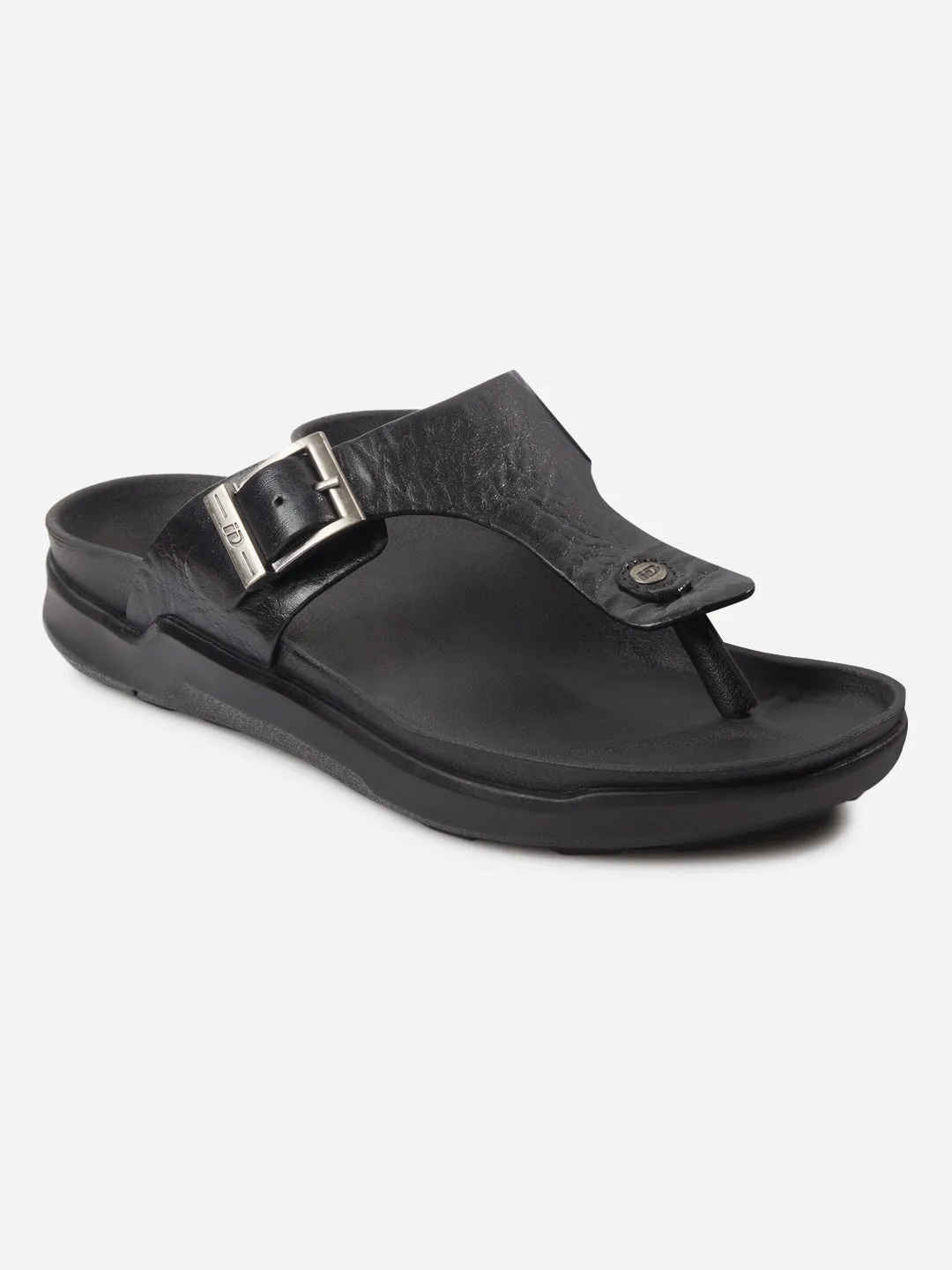 Men's Black Thong Sandal (ID4226) Mesh Upper King Strong
