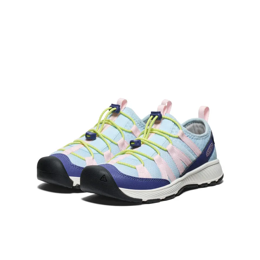 Adjustable Straps Lightweight Design Big Kids' Motozoa Sneaker  |  Skipper Blue/Giggle Pink