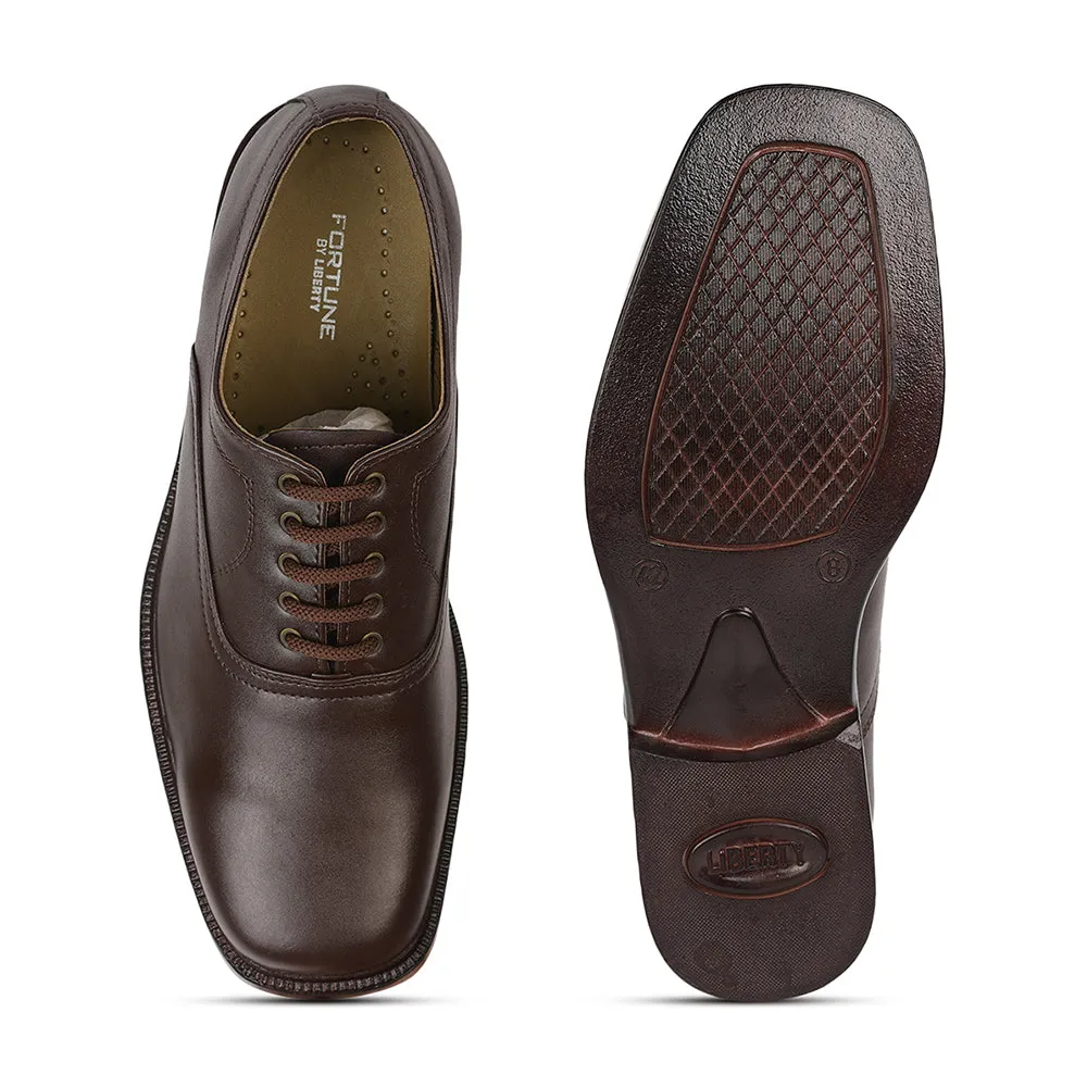 Fortune (Brown) Formal Lace Up Shoes For Men 7139-02 By Liberty Stage Mode Soft Lining