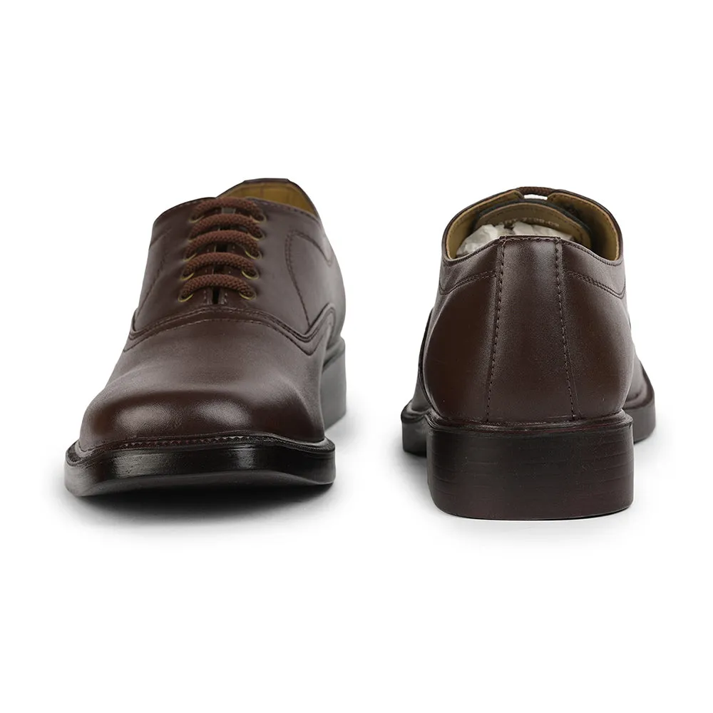 Leather Grain Trendy Appeal Fortune (Brown) Formal Lace Up Shoes For Men 7139-02 By Liberty