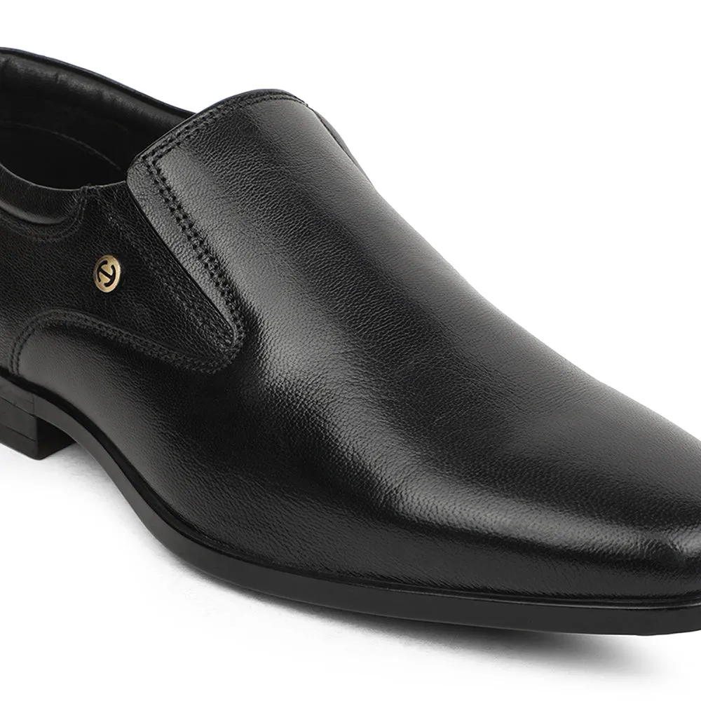 Healers Black Formal Non Lacing Mocassin Shoes For Men UDL-8 By Liberty Occasion Mode Special Fit
