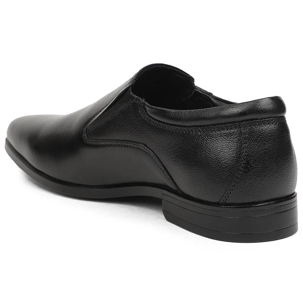 Always Fit Wind Proof Healers Black Formal Non Lacing Mocassin Shoes For Men UDL-8 By Liberty