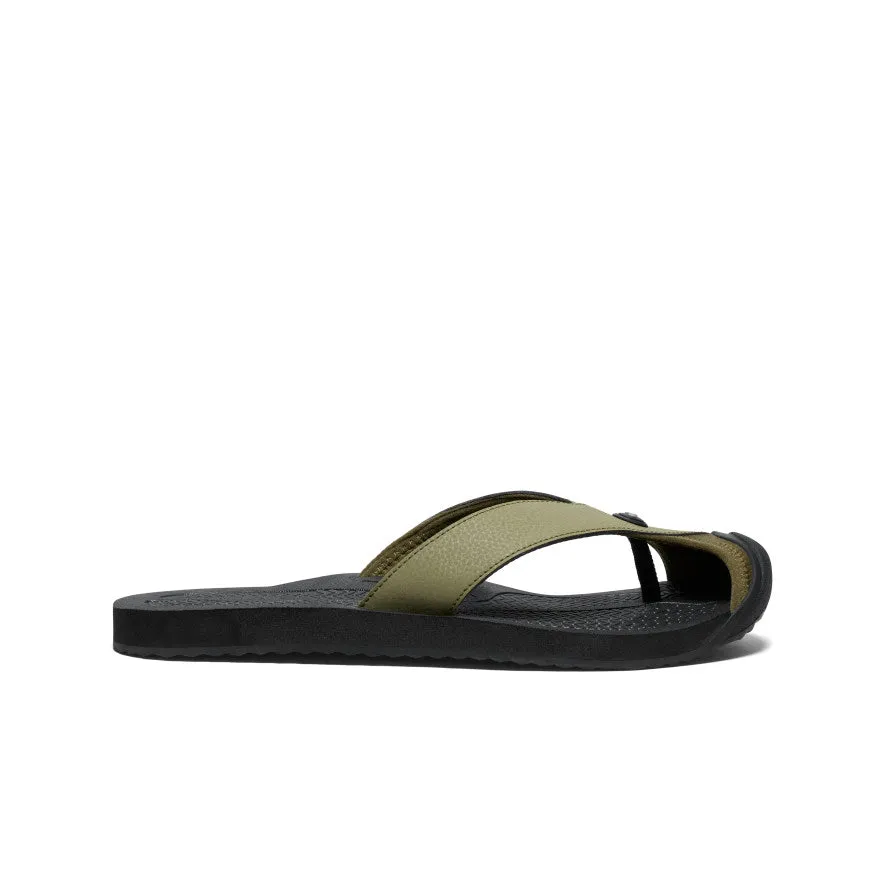 Bounce Response Arch Contour Design Men's Barbados Flip-Flop  |  Martini Olive/Black