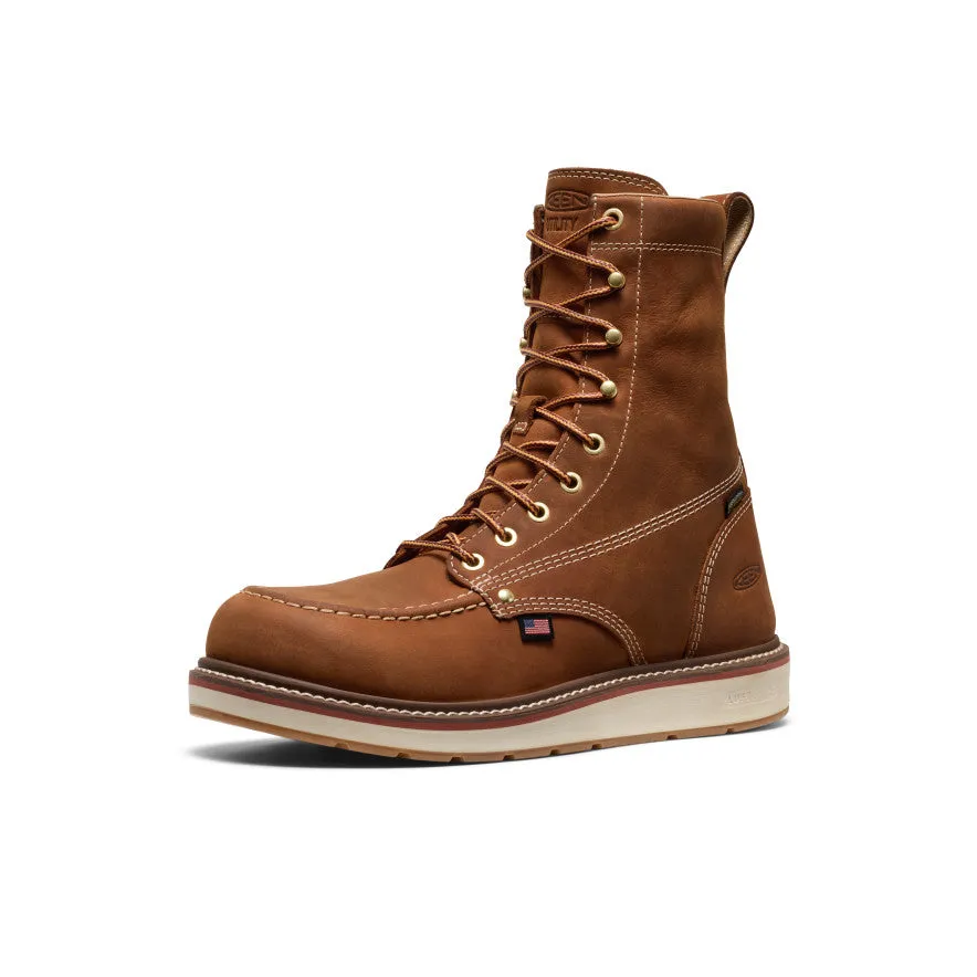 Men's Liberty 8" Waterproof Boot (Soft Toe)  |  Leather Brown/Birch Anti Slip Protection