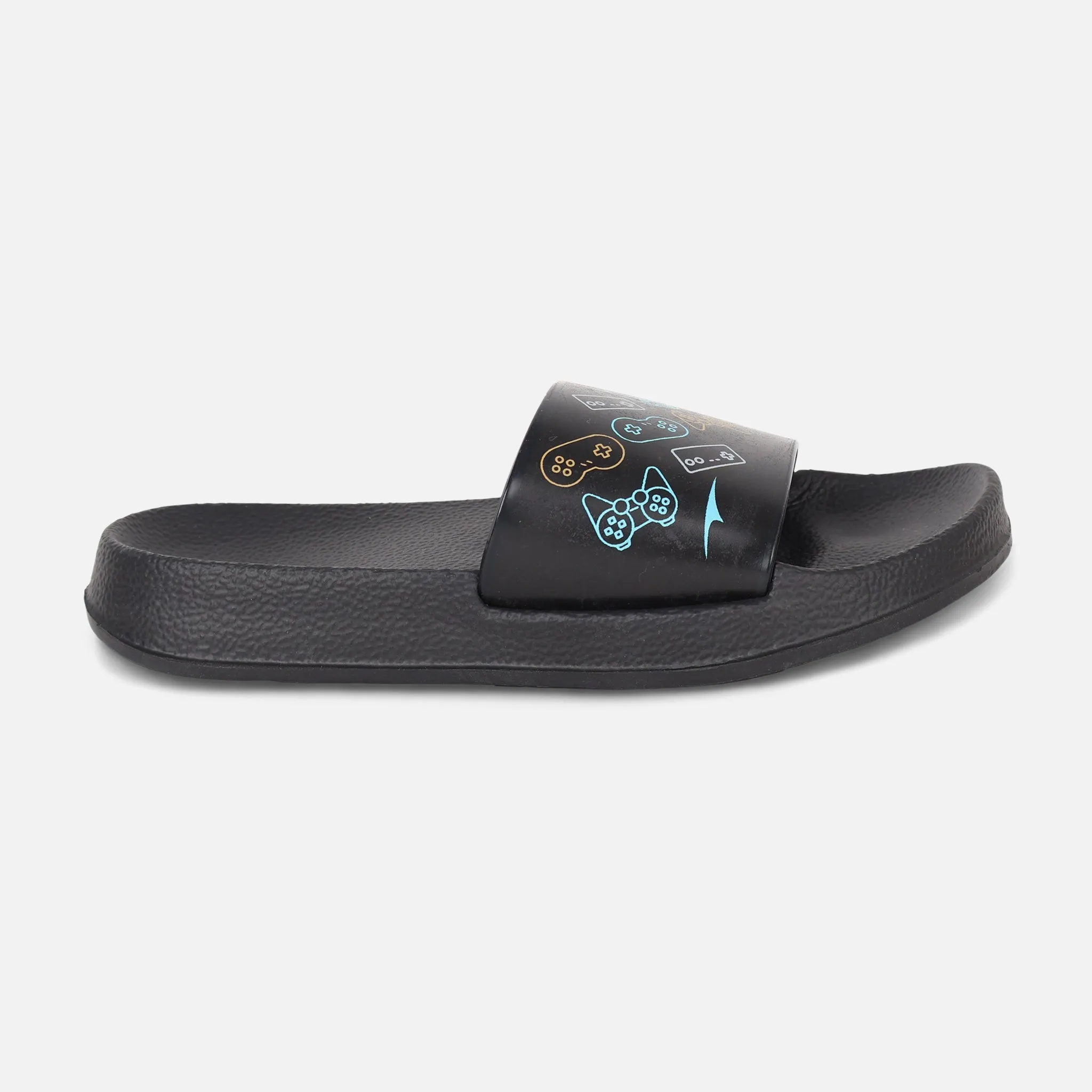 Flat Design Stretchable Upper BOYS CASUAL SLIDES SLIPPERS