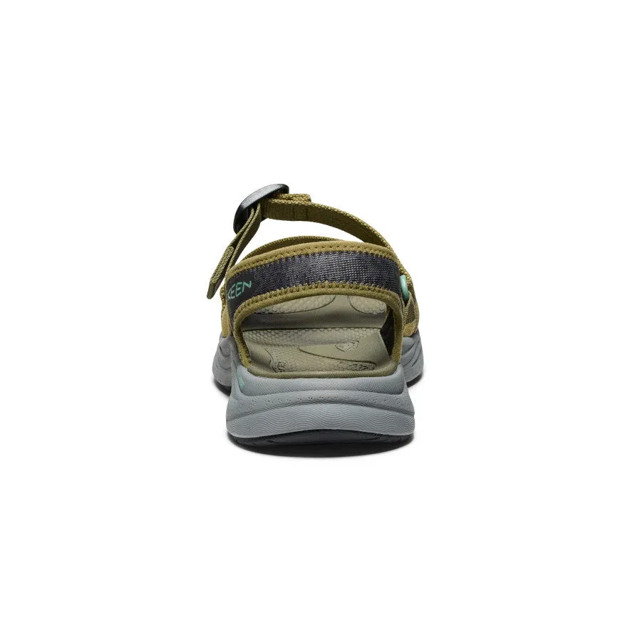 Women's Leiki Open-Toe Sandal  |  Martini Olive/Granite Green ResponsiveSole Neutral Stance Support