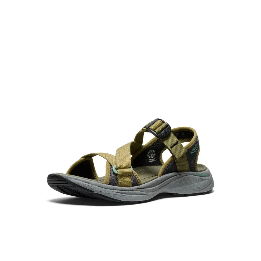 Relaxation Shoes Multi Directional Flex Women's Leiki Open-Toe Sandal  |  Martini Olive/Granite Green
