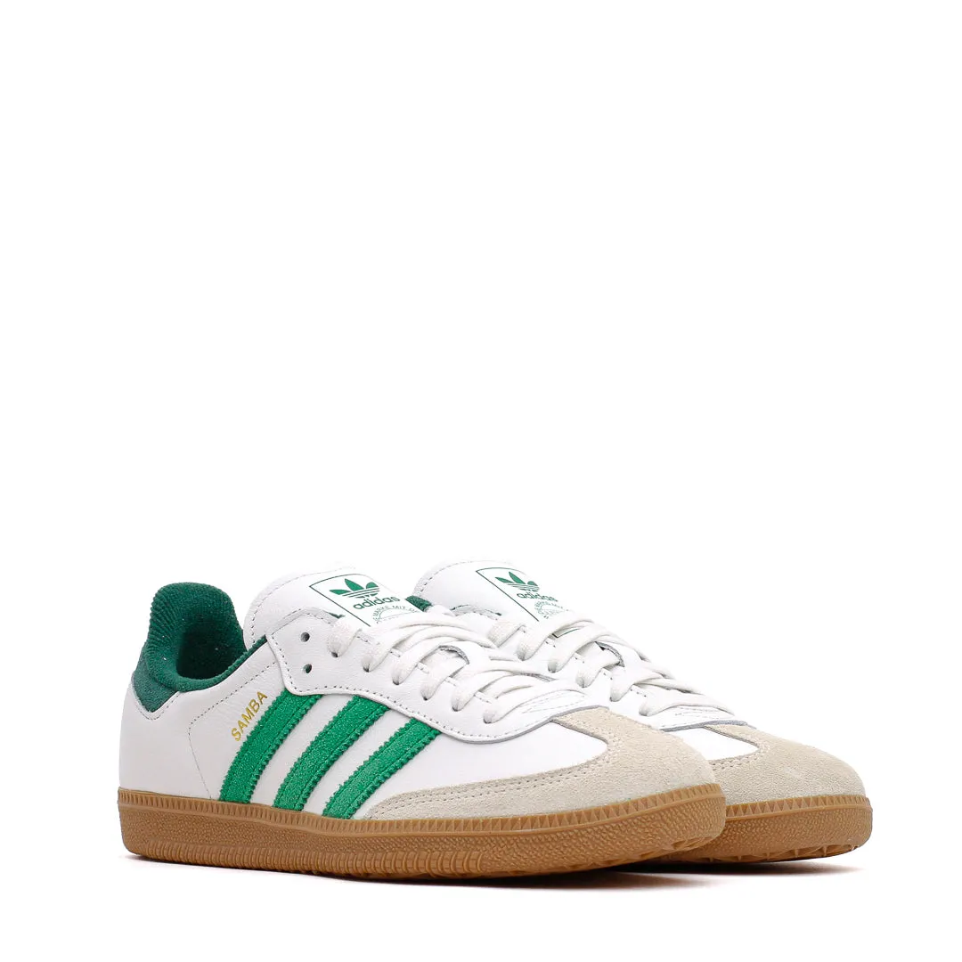 Adidas Men Samba OG White Collegiate Green JI3202 Canvas Cool