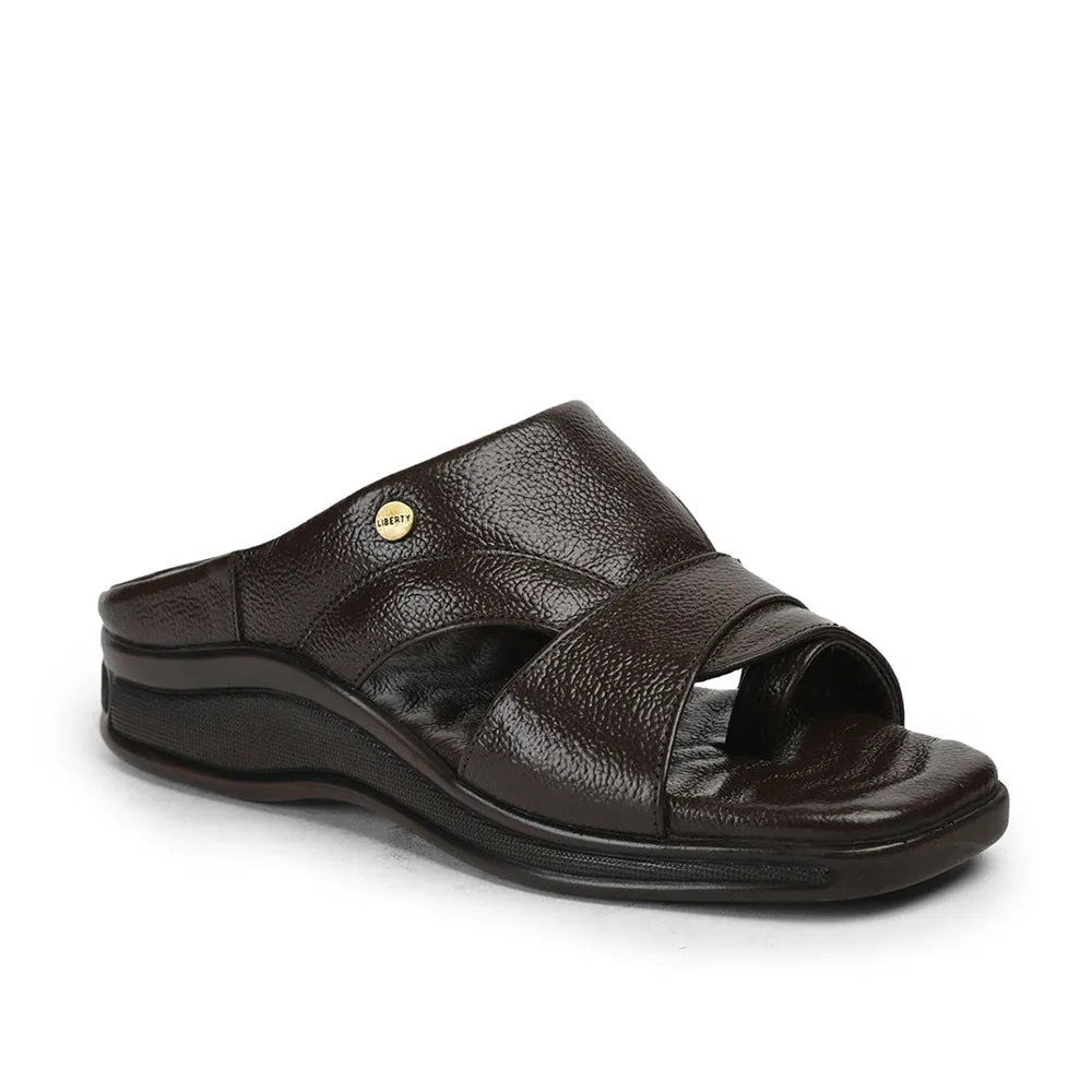 Healers By Liberty Men 2050-802 Brown Casual Slippers Easy to Wear True Size