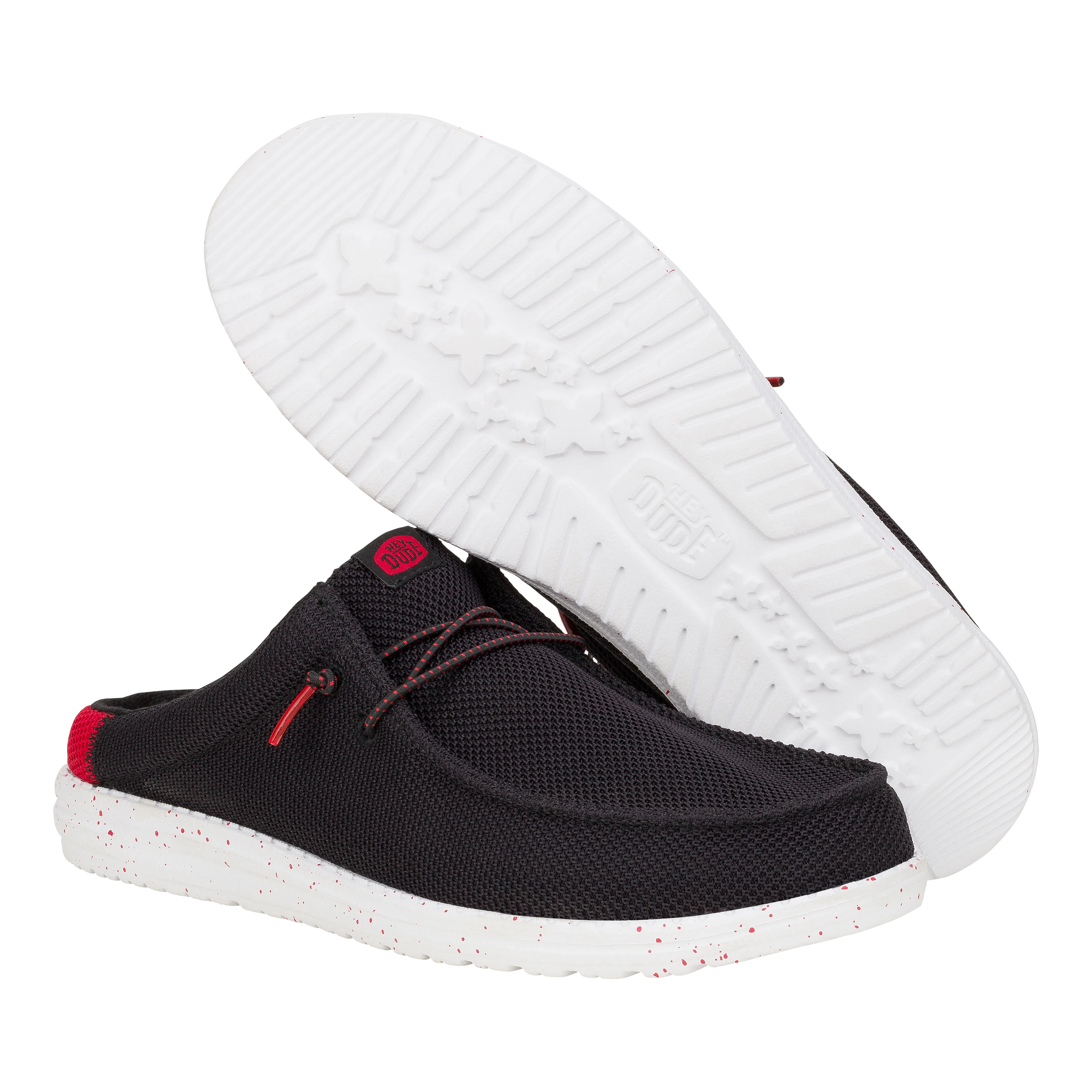 Wally Slip Varsity - Black/Red Anti Odor Urban Stroll Reinforced toe