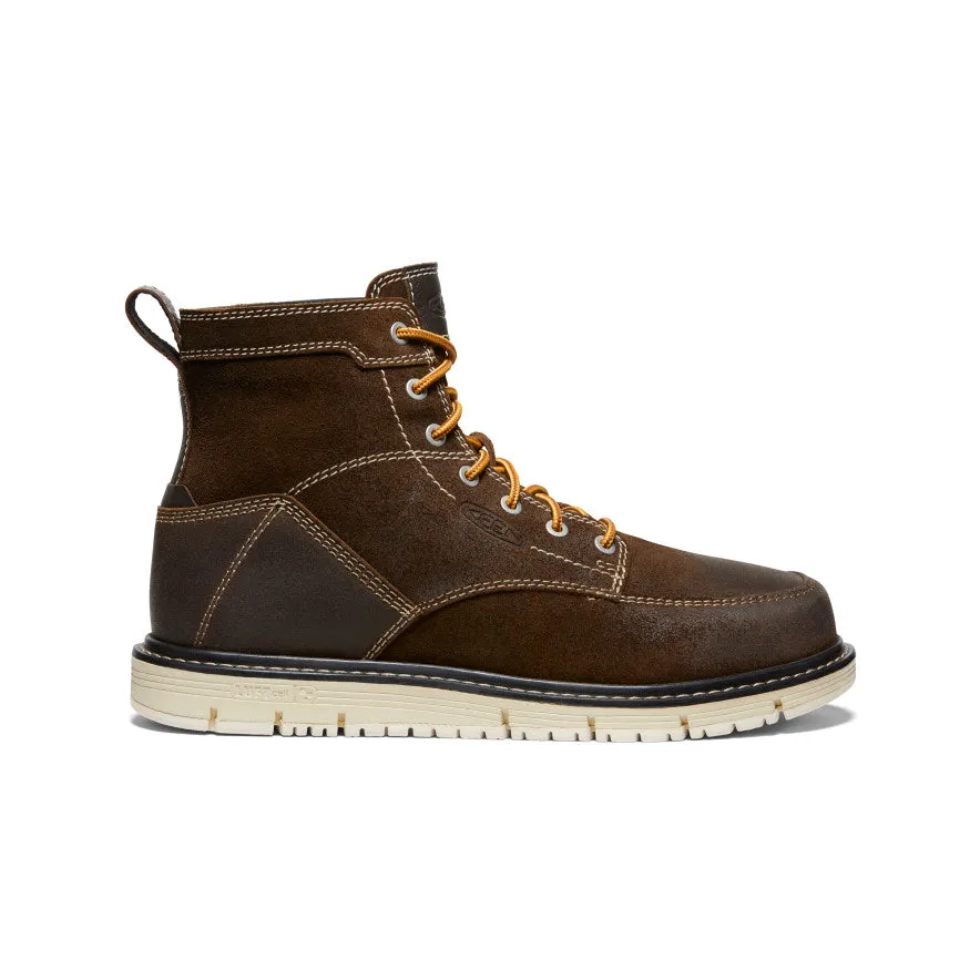 Men's San Jose 6" Boot (Soft Toe)  |  Coffee Bean/Star White Flexible Groove Design