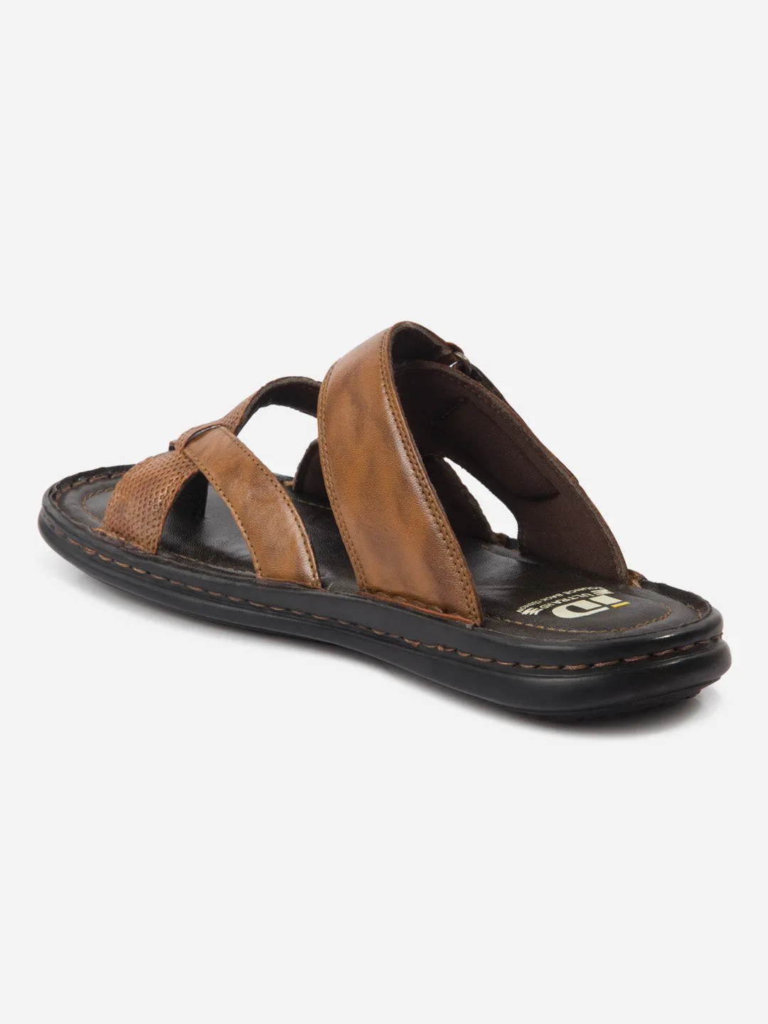 Supportive Core Weekend Warriors Storm Proof Men's Tan Cross Strap Sandals (ID4151)