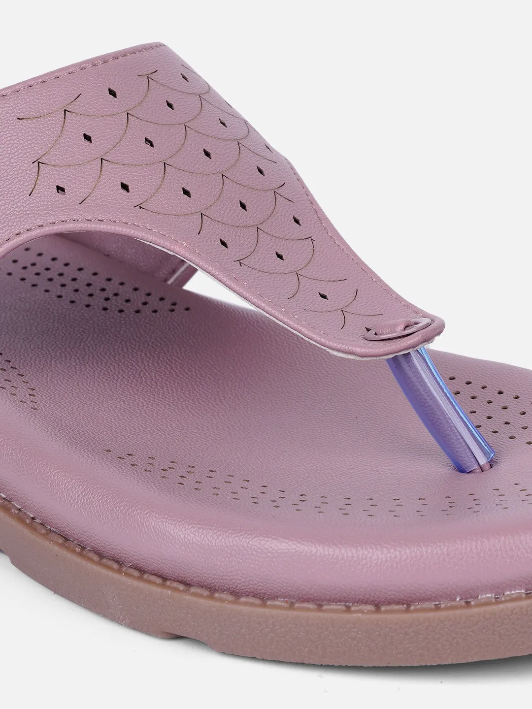 Chill Sandal Fit Seamless construction Women's Lavender Thong Sandals (IU6016)