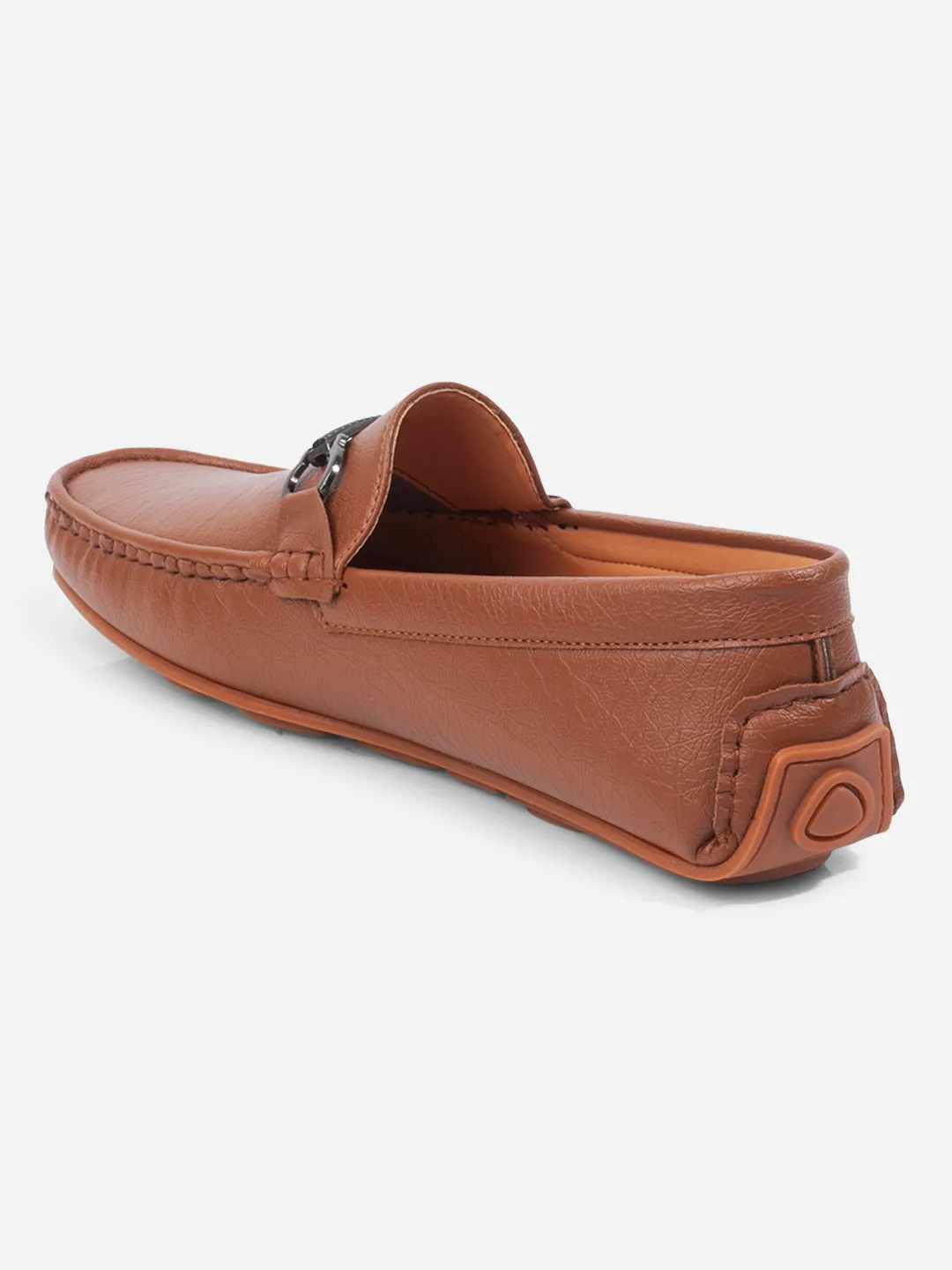 Quick Drying Casual Wear Men's Tan Moc Toe Buckle Loafer (IX4111)