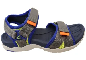 Anti Bacterial Clarks Theo Kids Boys Comfortable Adjustable Sandals