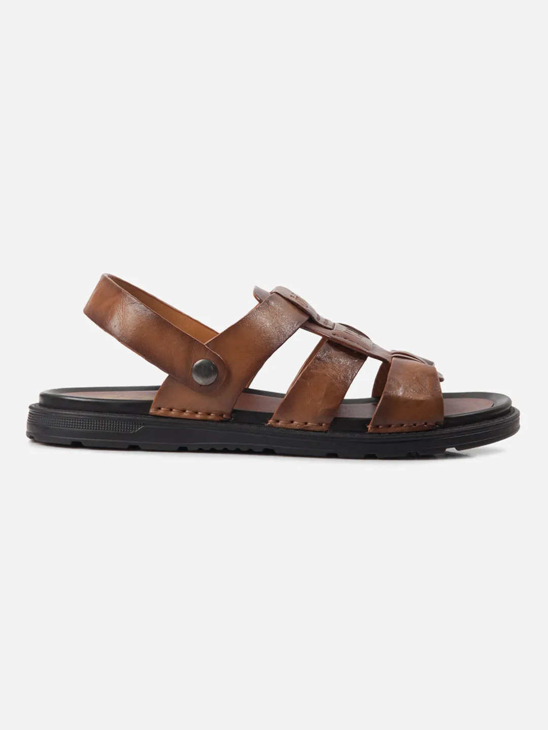 Men's Tan Sandal (ID4242) Global Fit Gloss Mood