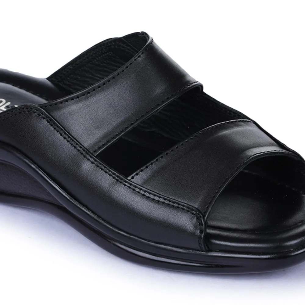 Retro feel Coolers Casual Black Slippers For Men 2013-10 By Liberty
