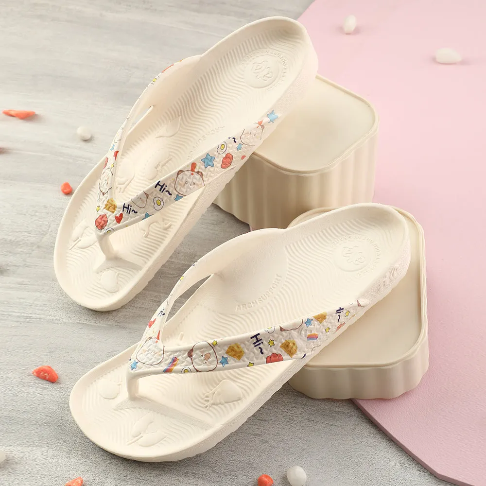 A-HA Beige Casual Slipper For Women HAPPI-LE By Liberty Timeless Fit High Top