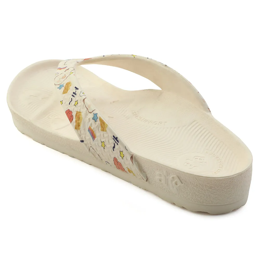 Day Long Comfort Walk A-HA Beige Casual Slipper For Women HAPPI-LE By Liberty